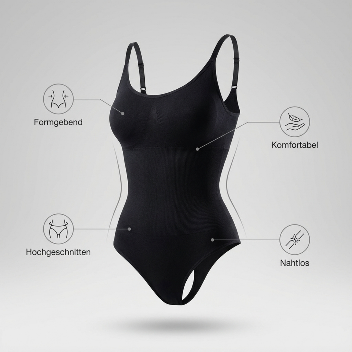 Bodysuit Shapewear mit Bauchweg-Effekt